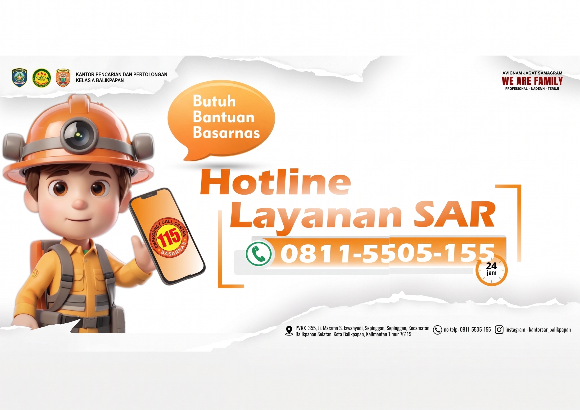 Informasi Layanan Kontak Darurat dan Hotline Basarnas Balikpapan
